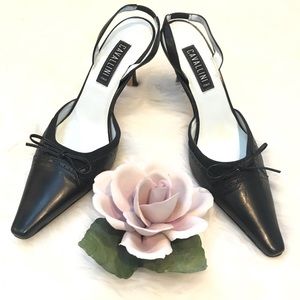 Cavallini Italy Black Kitten Heels size 7.5